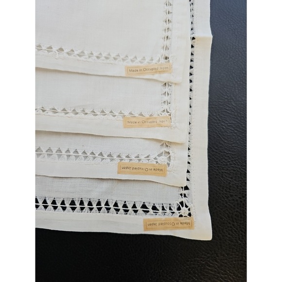 Occupied Japan Tea Table Cloth & 4 Napkins